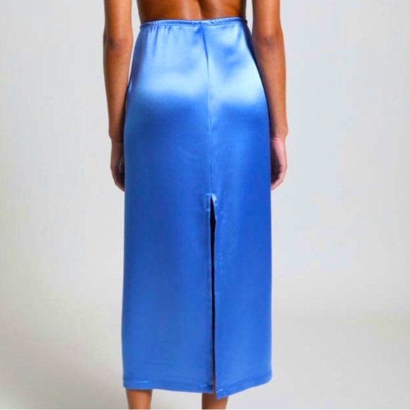 Leset Barb Satin Midi Skirt - Picture 3 of 7